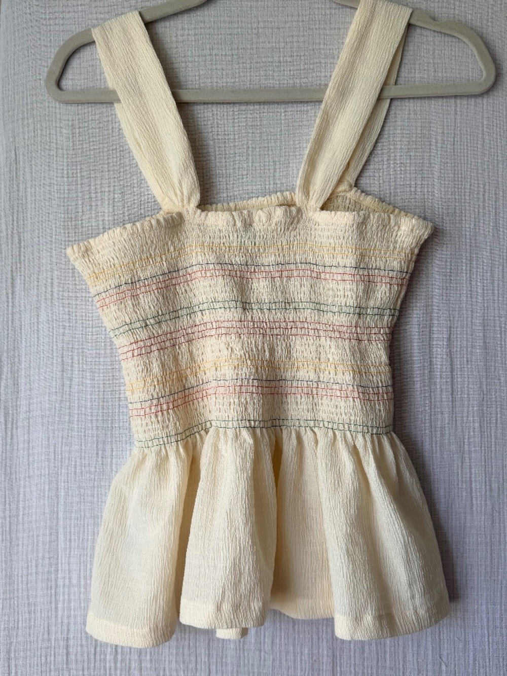 Madewell Texture and Thread Strapped Tube top  stretch Women Lg